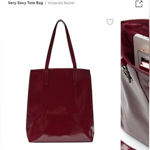 Victoria's Secret Deep Red Tote Bag